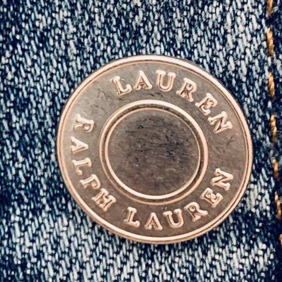 Ralph Lauren Collector Woman Jean Embroidered  Denim  Jacket Sz 8 - Picture 10 of 12